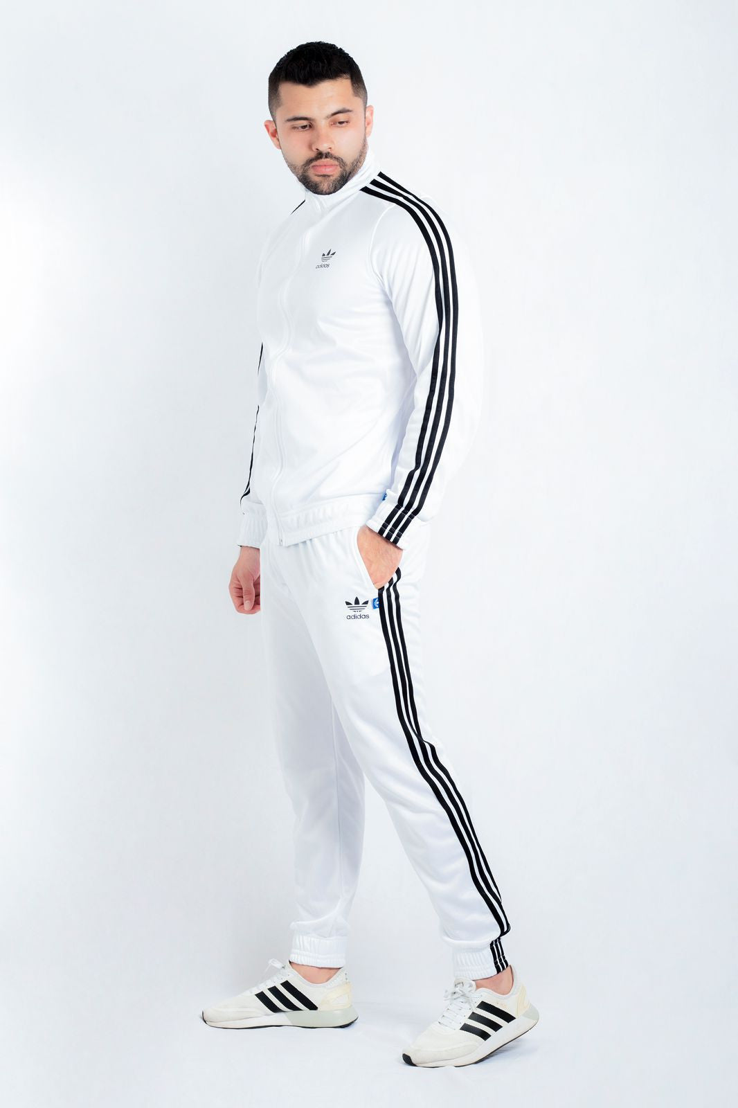 Conjunto Adidas Hombre blanco - SUDADERA
